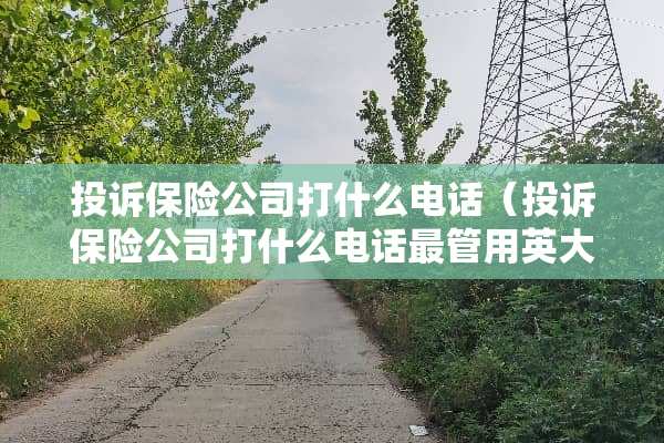 投诉保险公司打什么电话（投诉保险公司打什么电话最管用英大保险）