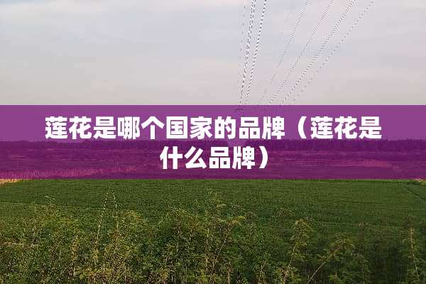 莲花是哪个国家的品牌（莲花是什么品牌）