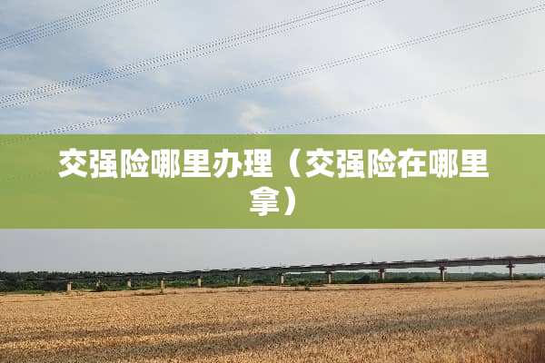 交强险哪里办理（交强险在哪里拿）