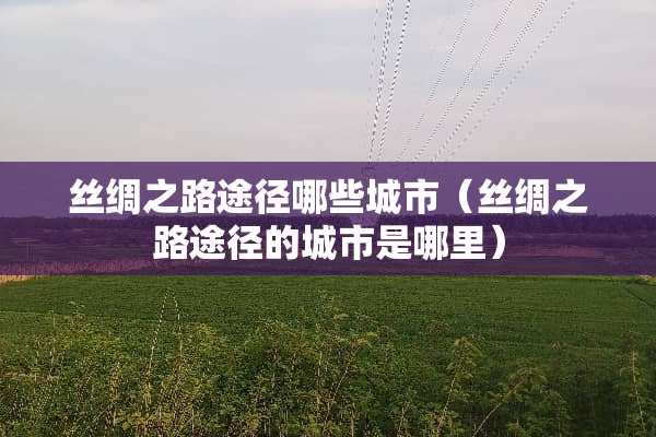 丝绸之路途径哪些城市（丝绸之路途径的城市是哪里）