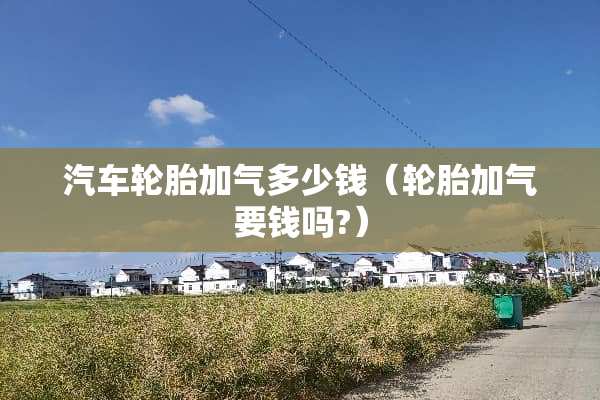 汽车轮胎加气多少钱（轮胎加气要钱吗?）