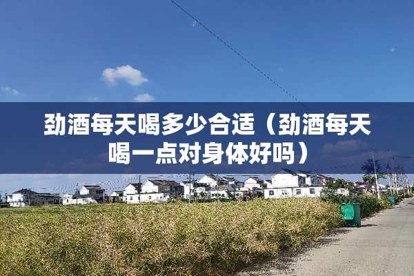 劲酒每天喝多少合适（劲酒每天喝一点对身体好吗）