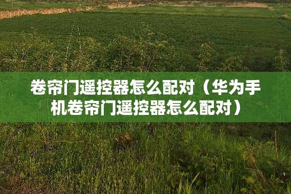 卷帘门***怎么配对（华为手机卷帘门***怎么配对）