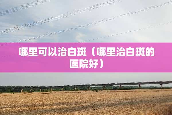 哪里可以治白斑（哪里治白斑的医院好）