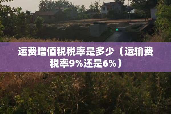 运费***税率是多少（运输费税率9%还是6%）