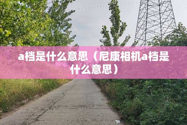 a档是什么意思（尼康相机a档是什么意思）