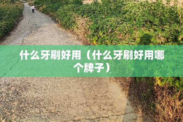 什么牙刷好用（什么牙刷好用哪个牌子）