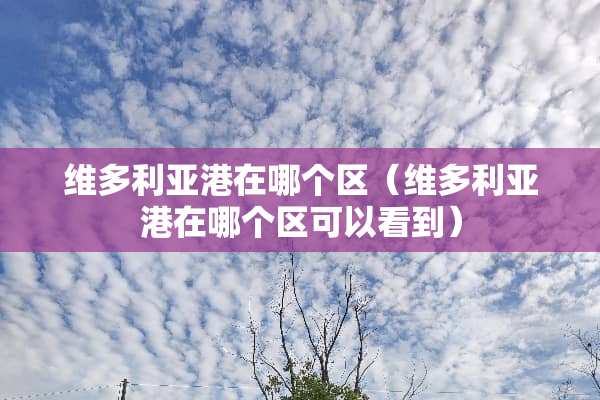 维多利亚港在哪个区（维多利亚港在哪个区可以看到）