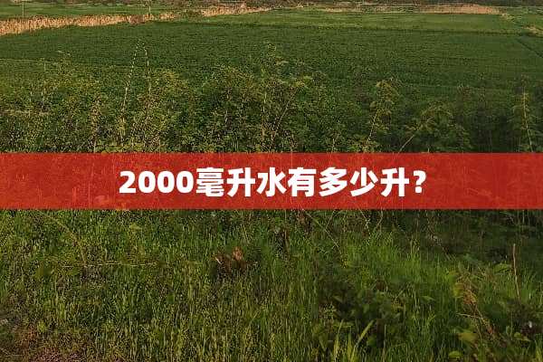 2000毫升水有多少升？