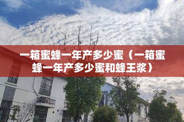 一箱蜜蜂一年产多少蜜（一箱蜜蜂一年产多少蜜和蜂王浆）