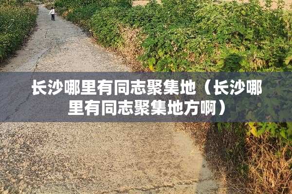 长沙哪里有同志聚集地（长沙哪里有同志聚集地方啊）