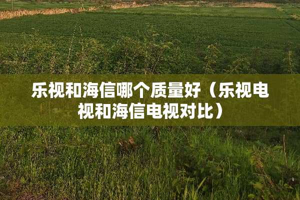 乐视和海信哪个质量好（乐视电视和海信电视对比）