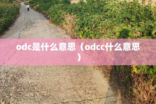 odc是什么意思（odcc什么意思）