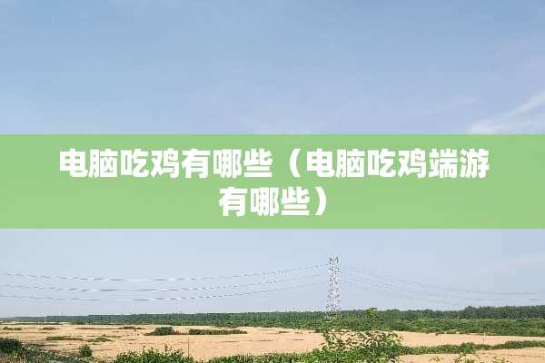 电脑吃鸡有哪些（电脑吃鸡端游有哪些）