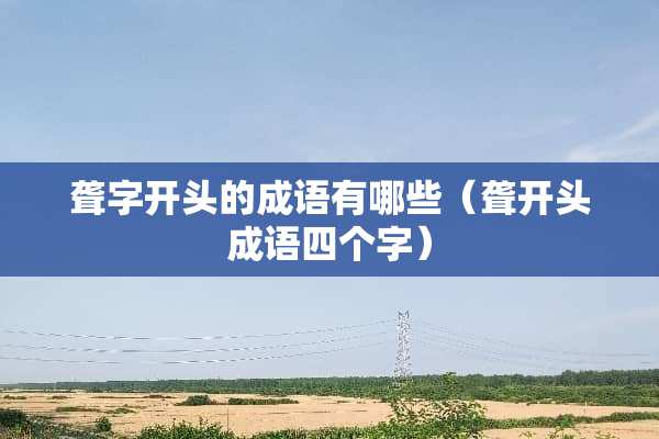 聋字开头的成语有哪些（聋开头成语四个字）