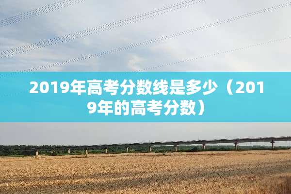2019年高考分数线是多少（2019年的高考分数）