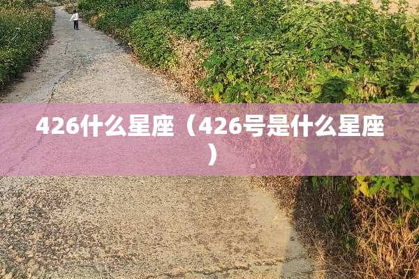 426什么星座（426号是什么星座）