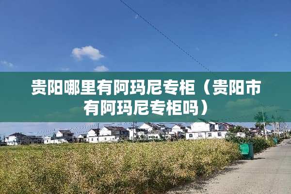 贵阳哪里有阿玛尼专柜（贵阳市有阿玛尼专柜吗）