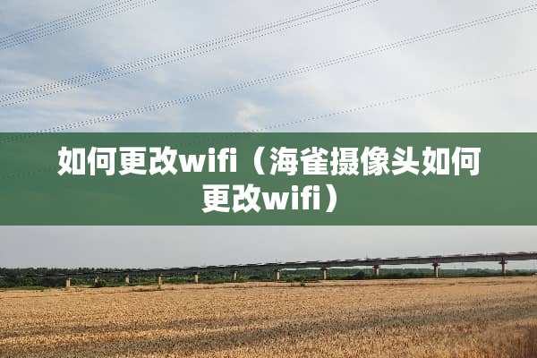 如何更改wifi（海雀**头如何更改wifi）