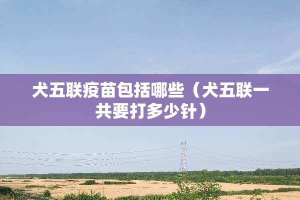 犬五联**包括哪些（犬五联一共要打多少针）