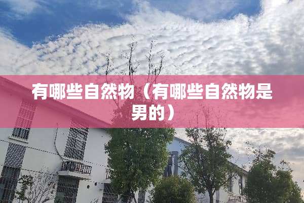 有哪些自然物（有哪些自然物是男的）