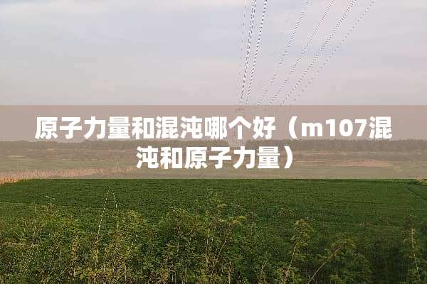 **力量和混沌哪个好（m107混沌和**力量）