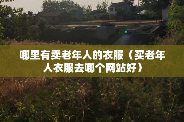 哪里有卖老年人的衣服（买老年人衣服去哪个网站好）