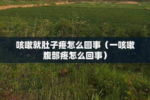 咳嗽就肚子疼怎么回事（一咳嗽腹部疼怎么回事）