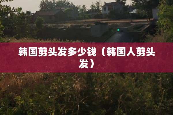 韩国剪头发多少钱（韩国人剪头发）