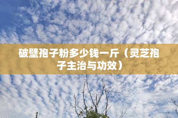破壁孢子粉多少钱一斤（灵芝孢子主治与功效）