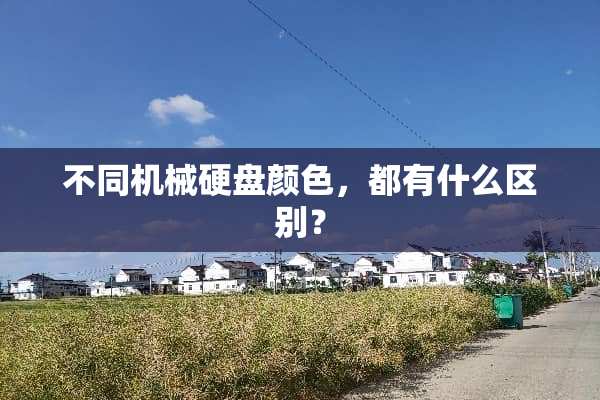 不同机械硬盘颜色，都有什么区别？