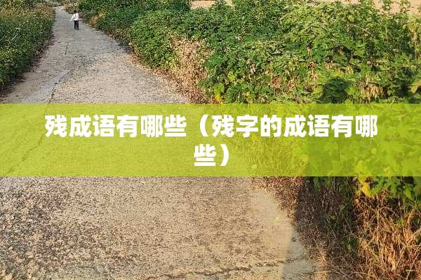 残成语有哪些（残字的成语有哪些）