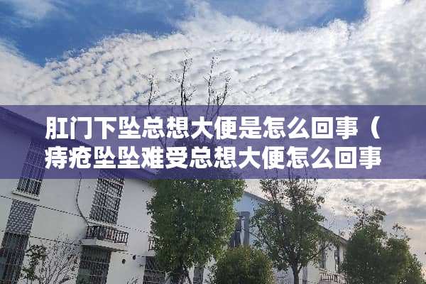 *门下坠总想大便是怎么回事（痔疮坠坠难受总想大便怎么回事）