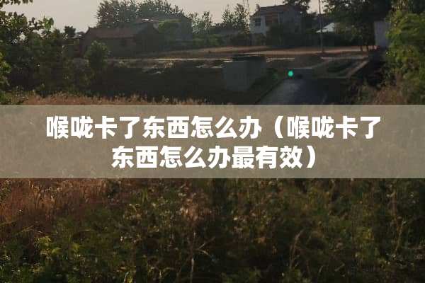 喉咙卡了东西怎么办（喉咙卡了东西怎么办最有效）