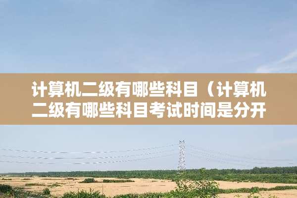 计算机二级有哪些科目（计算机二级有哪些科目考试时间是分开）