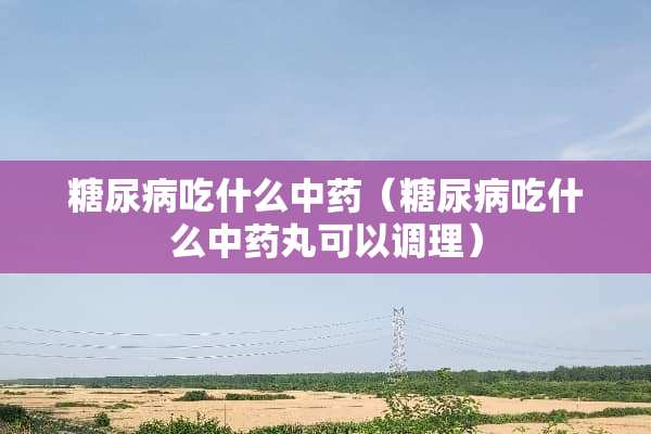 糖尿病吃什么中药（糖尿病吃什么中药丸可以调理）