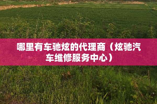 哪里有车驰炫的代理商（炫驰汽车维修服务中心）