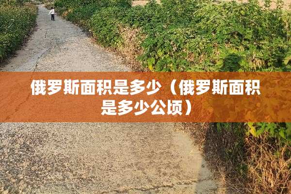 俄罗斯面积是多少（俄罗斯面积是多少公顷）