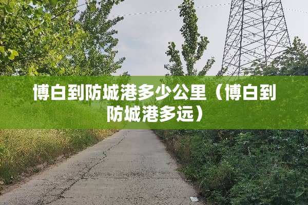 博白到防城港多少公里（博白到防城港多远）