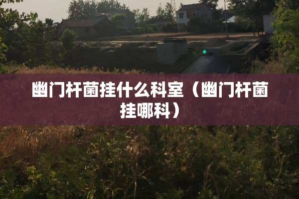 幽门杆菌挂什么科室（幽门杆菌挂哪科）