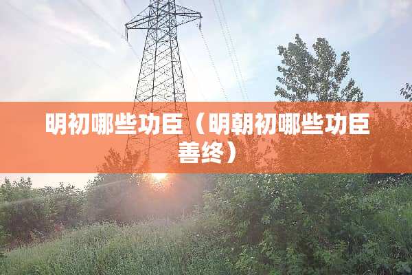 明初哪些功臣（明朝初哪些功臣善终）