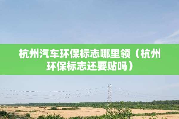 杭州汽车环保标志哪里领（杭州环保标志还要贴吗）