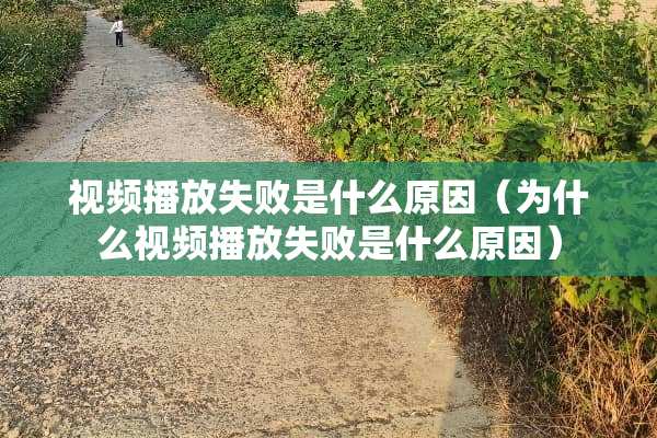 视频播放失败是什么原因（为什么视频播放失败是什么原因）