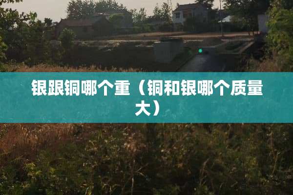银跟铜哪个重（铜和银哪个质量大）