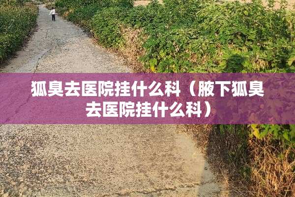 狐臭去医院挂什么科（腋下狐臭去医院挂什么科）