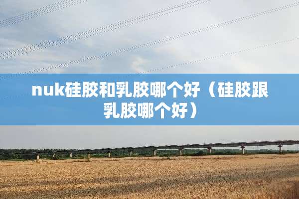 nuk硅胶和*胶哪个好（硅胶跟*胶哪个好）