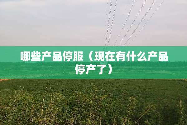 哪些产品停服（现在有什么产品停产了）