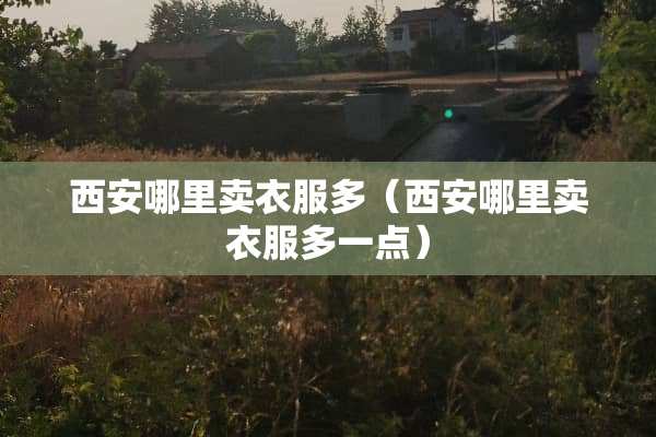 西安哪里卖衣服多（西安哪里卖衣服多一点）