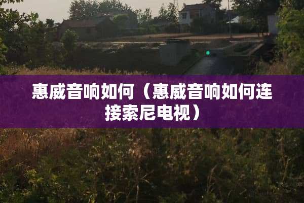 惠威音响如何（惠威音响如何连接索尼电视）