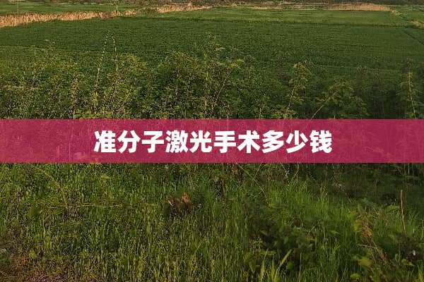 准分子激光手术多少钱